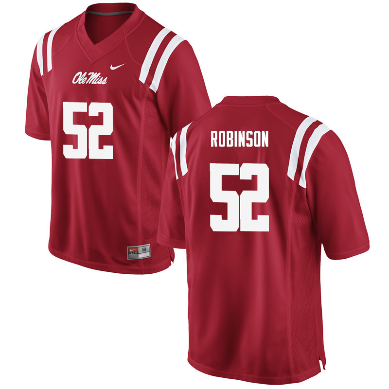 Men Ole Miss Rebels #52 Austrian Robinson College Football Jerseys-Red